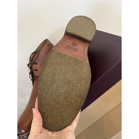 New Johnston & Murphy Calder 20-7280 Mahogany Leather Men Sz 13 Boots Crepe Sole main image 6